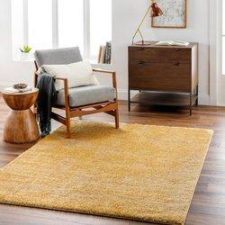 Surya alfombra shaggy moderna amarillo 200x275