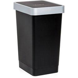 Tatay smart - cubo de basura 25l con tapa basculante. ideal cocina. negro