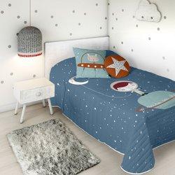 Colcha bouti reversible planeta a cama 90