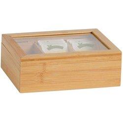 Caja infusiones bambu 21 x 16 x 7,5cm cc73015 andrea house