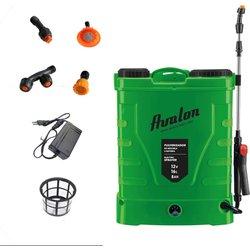 Pulverizador de mochila a presión con batería recargable avalon tanque 16l lanza inox verde