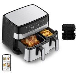 Tefal Dual Easy Fry & Grill EY905D Doble 8,3 L Independiente 2700 W Freidora de aire caliente Acero inoxidable