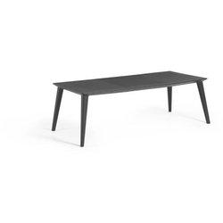 Mesa de jardín rectangular de resina para 8-10 personas - gris grafito