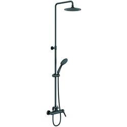 Genebre cm65111 19 41 oslo columna monomando extensible con equipo de ducha negro