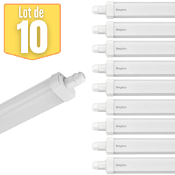 Lote de 10 barras led impermeables 60w 4000k ip65