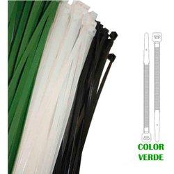 Bridas verdes 380x4,8mm (bolsa 100 uni)