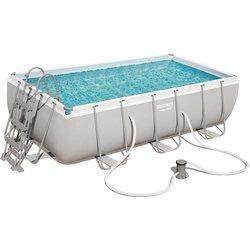 Piscina desmontable tubular bestway power steel 404x201x100 cm depuradora cartucho 2.006 l/h y escalera