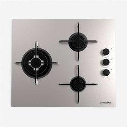 Placa De Gas Cristal Inox 3 Fuegos | Universalblue