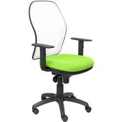 Silla Jorquera malla blanca asiento bali verde pistacho