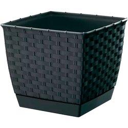 Maceta PROSPERPLAST Ratolla Square (Gris - 22 x 22 x 18.9 cm)