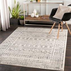 Surya alfombra escandinava bohemia blanco/negro 152x213