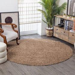 Surya Alfombra shaggy moderna beige oscuro 200x290