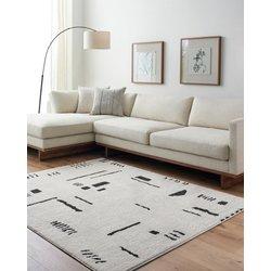 Surya alfombra escandinava moderna marfil/negro 160x213