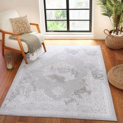 Surya alfombra vintage oriental blanco/gris 160x213