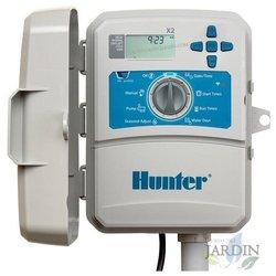 Programador de riego hunter x2, 4 zonas exterior