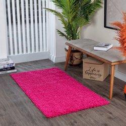 Surya alfombra shaggy moderna fucsia 80x150