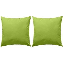 Almohadas de exterior 2 piezas 45x45 cm verde manzana