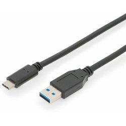 Cable usb a a usb c digitus 3.1 ce sw 10 gb/s negro 1 m