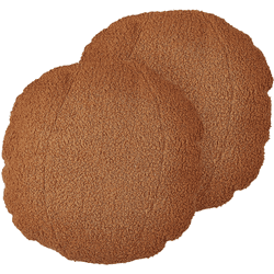 Beliani conjunto de 2 cojines decorativos ⌀ 30 cm marron rutabaga