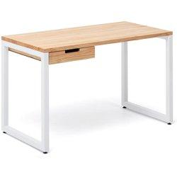 Escritorio BOX FURNITURE Natural Blanco (60x120x73 cm - Madera, Metal)