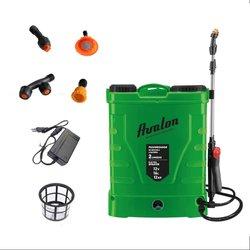 Pulverizador de mochila a presión de 2 lanzas con batería recargable avalon tanque 16l lanzas inox verde