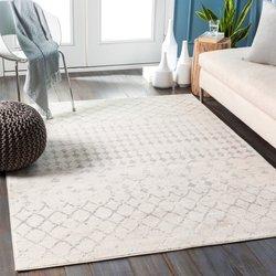 Surya alfombra bereber étnico blanco/gris 160x215