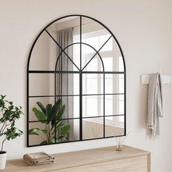 Maison exclusive - espejo de pared arco de hierro negro 100x50 cm