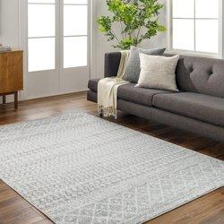 Surya alfombra de salón escandinava bohemia gris/blanco 80x150