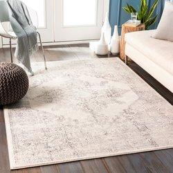 Surya alfombra vintage oriental blanco/gris 140x200