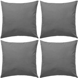 Almohadas de exterior 4 piezas 45x45 cm gris