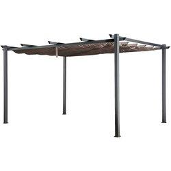 Pérgola independiente 3 × 4m cassis topo - estructura de aluminio