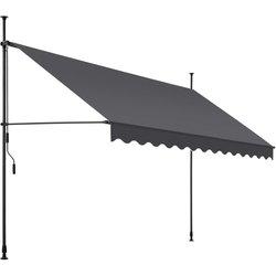 Tectake toldo plegable para balcón con manivela