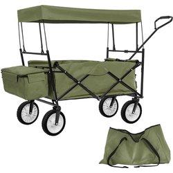 Carrito De Mano Plegable Con Cubierta Y Bolsa De Transporte - Verde