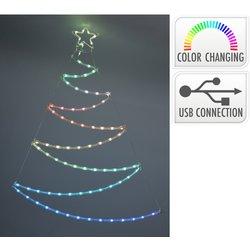 Arbol adorno led, rgb, conexion usb