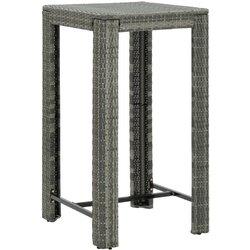 Mesa de jardín gris 60,5x60,5x110,5 cm Polyrattan