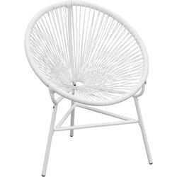 Silla Jardin VIDAXL Blanco Poli Ratán