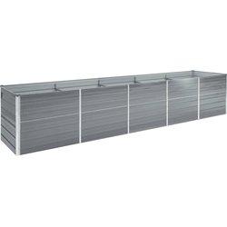 vidaXL Arriate de acero galvanizado gris 400x80x45 cm