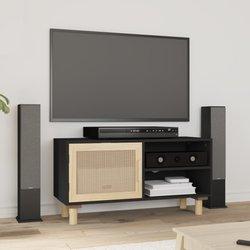 Mueble De Tv VIDAXL Negro Madera contrachapada (80x30x40 cm)