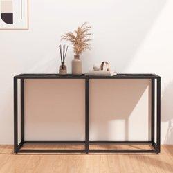 Mesa consola VIDAXL Negro Cristal (140x35x75,5 cm)