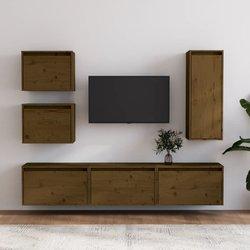 Conjunto 6 Mueble de TV VIDAXL Marrón Madera (60x30x35 cm)