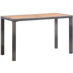 Mesa de jardín VIDAXL Antracita Madera (123x60x74 cm)