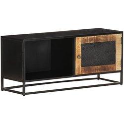 Soporte para TV móvil 90x30x40 cm en madera de mango crudo