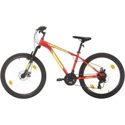 vidaXL Bicicleta montaña 21 velocidades 27,5 pulgadas rueda 38 cm rojo