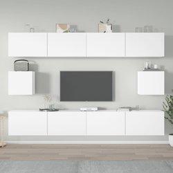 vidaXL Set de muebles para TV 6 piezas madera contrachapada blanco