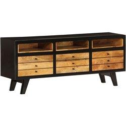 Mueble TV de mango de madera maciza 120x30x50cm