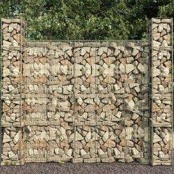 Gabions 3 Piezas Acero Galvanizado 25x25x197 cm