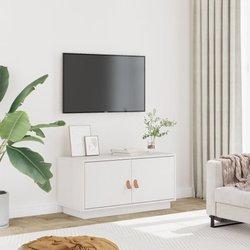 Mueble De Tv VIDAXL Blanco Madera (80x34x40 cm )