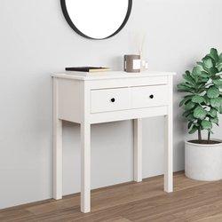 Mesa Consola VIDAXL Blanco Madera (70x35x75 cm)