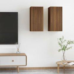 Muebles Para Tv 2 Uds Madera Roble Marrón 30,5x30x60 Cm Vidaxl