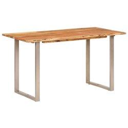 Mesa de comedor VIDAXL Marrón Madera (140x70x76 cm)